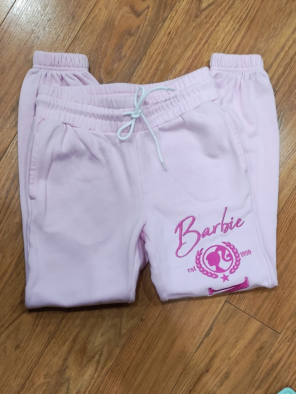 Barbie Light Pink Girls' Jogger Sweatpants with Logo